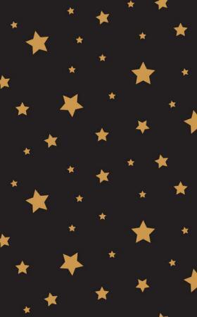 Stars seamless vector pattern background black and gold shapes in retro style. Classic vintage style.